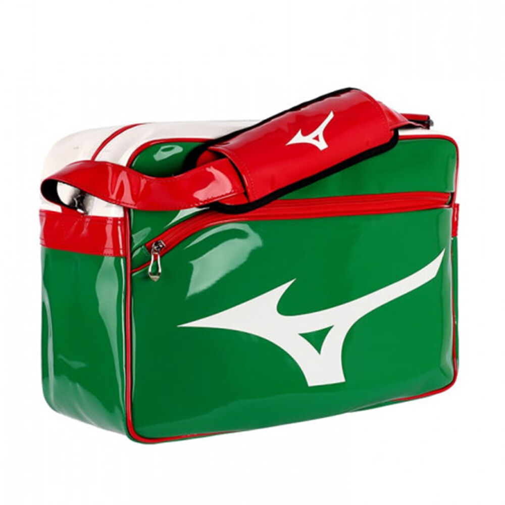 Mizuno Men's RB Enamel M Bag Green/Red (33ED8F0135-CYH)